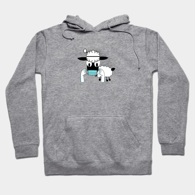 sheeple with face mask Hoodie by JulieVie Design